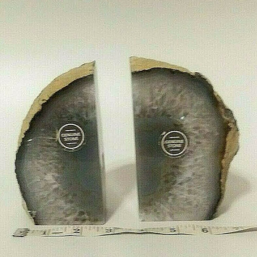 Geode Bookends Polished Crystal Rock Gemstone